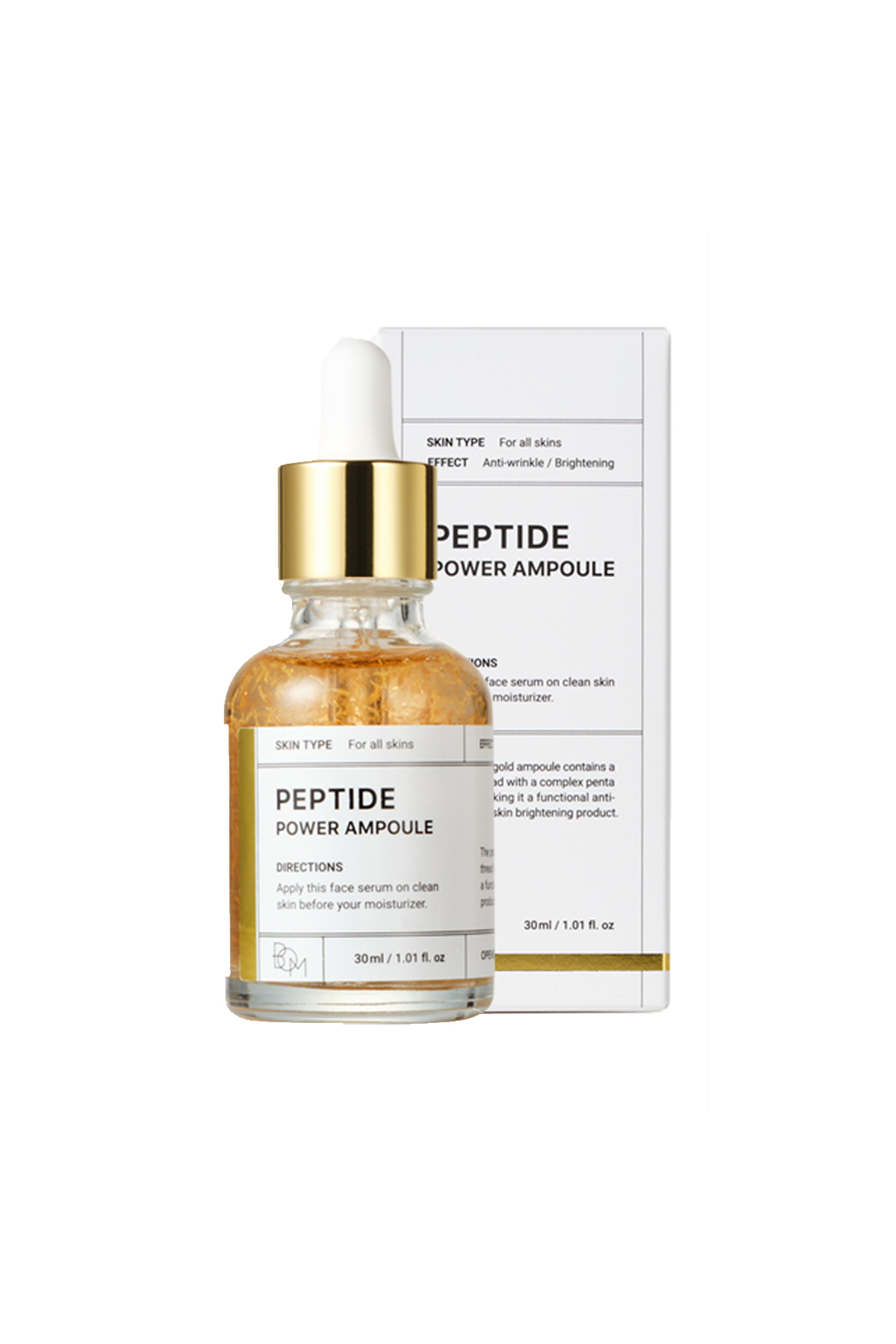 Kırışıklık Karşıtı Çift Aydınlatıcı 24k Altın 17 Aminoasitli Serum Peptıde Power Ampoule Serum
